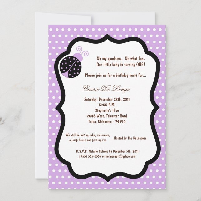 Invitación a la fiesta de cumpleaños de la dama mo (Anverso)