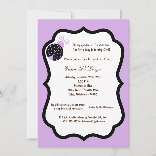 Invitación a la fiesta de cumpleaños de la dama mo (Anverso)
