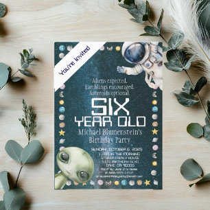 Invitación a la fiesta de cumpleaños de la edad de