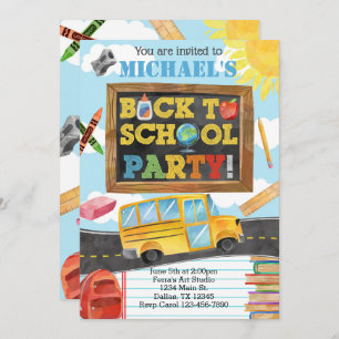 Invitación a la fiesta de cumpleaños de la escuela