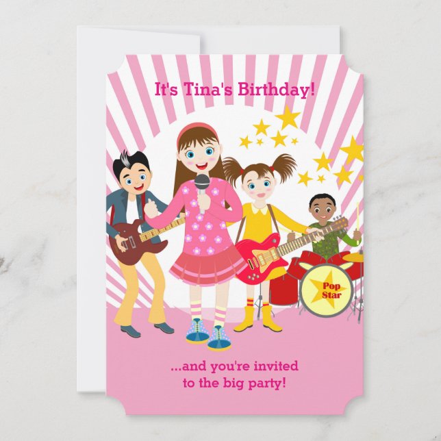Invitación a la fiesta de cumpleaños de la estrell (Anverso)