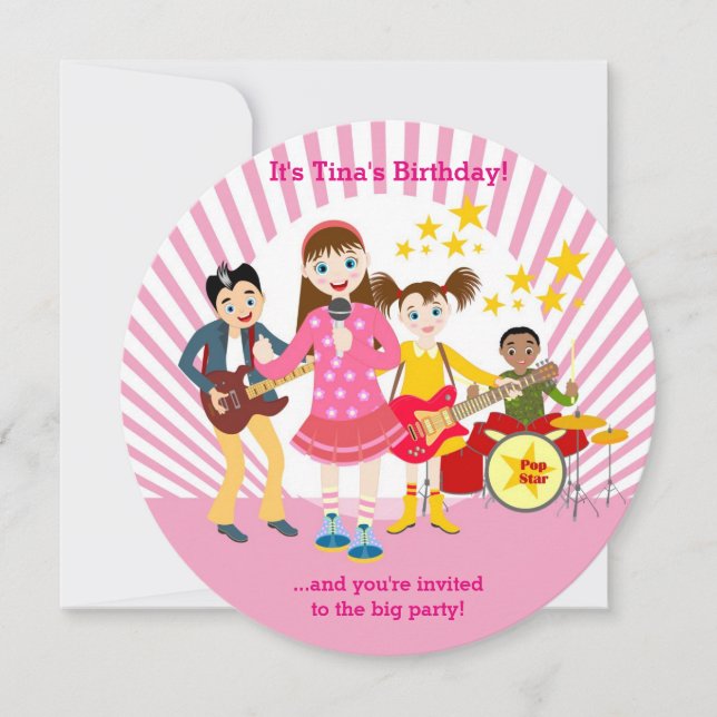 Invitación a la fiesta de cumpleaños de la estrell (Anverso)
