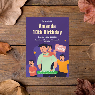 Invitación a la fiesta de cumpleaños de la familia