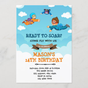 Invitación a la fiesta de cumpleaños de la fiesta 