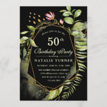 Invitación a la fiesta de cumpleaños de la floral