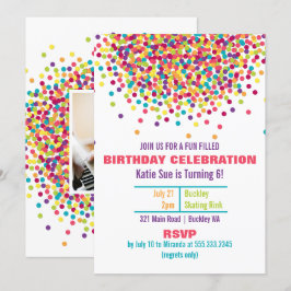 Invitación a la fiesta de cumpleaños de la foto de