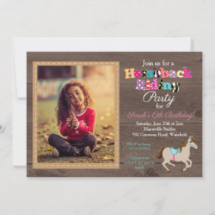 Invitación a la fiesta de cumpleaños de la foto de