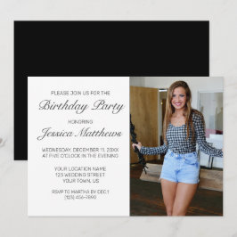 Invitación a la fiesta de cumpleaños de la foto Mi