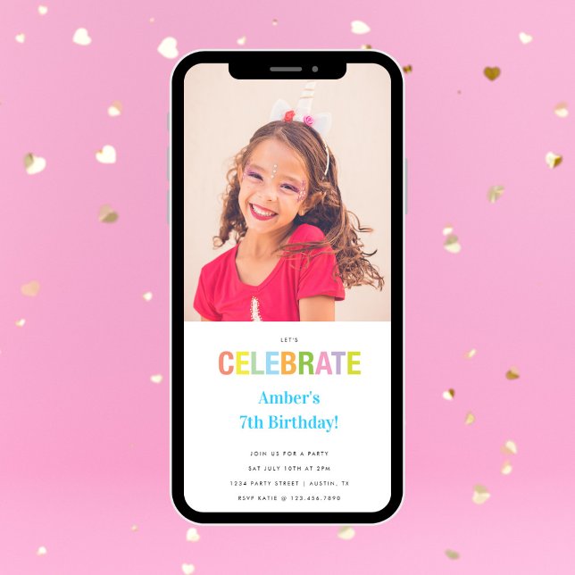 Invitación a la fiesta de cumpleaños de la foto pa (Subido por el creador)