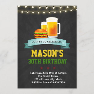 Invitación a la fiesta de cumpleaños de la hamburg