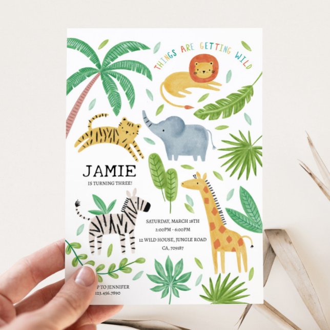 Invitación a la fiesta de cumpleaños de la jungla (Subido por el creador)
