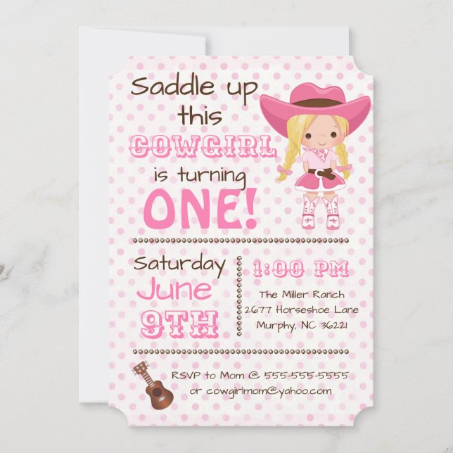 Invitación a la fiesta de cumpleaños de la lechera (Anverso)