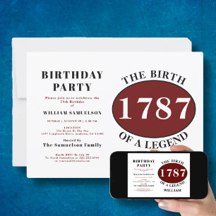 Invitación a la fiesta de cumpleaños de la leyenda