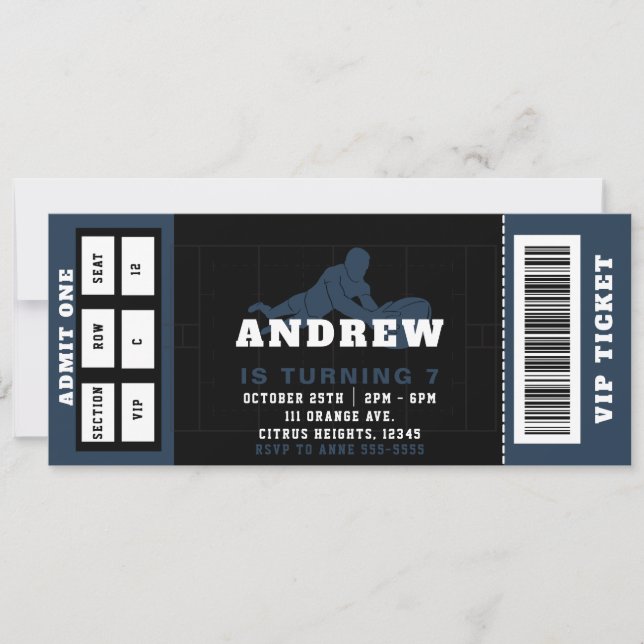 Invitación a la fiesta de cumpleaños de la liga de (Anverso)