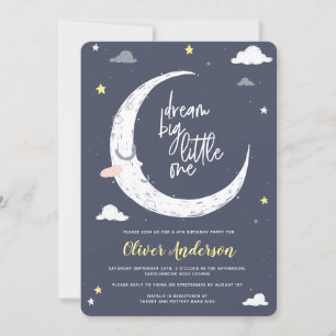 Invitación a la fiesta de cumpleaños de la luna y 
