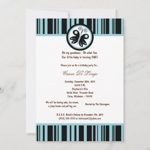 Invitación a la fiesta de cumpleaños de la maripos