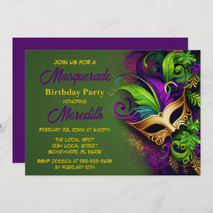 Invitación a la fiesta de cumpleaños de la mascara
