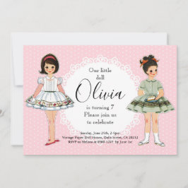 Invitación a la fiesta de cumpleaños de la muñeca