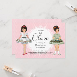 Invitación a la fiesta de cumpleaños de la muñeca
