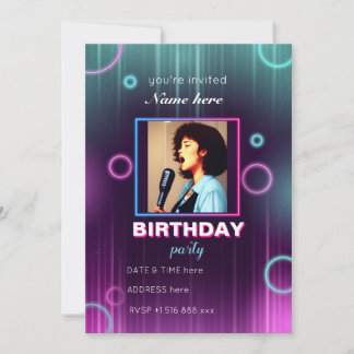 Invitación a la fiesta de cumpleaños de la música