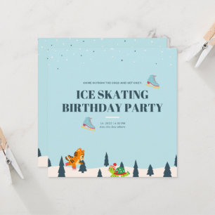 Invitación a la fiesta de cumpleaños de la nieve e