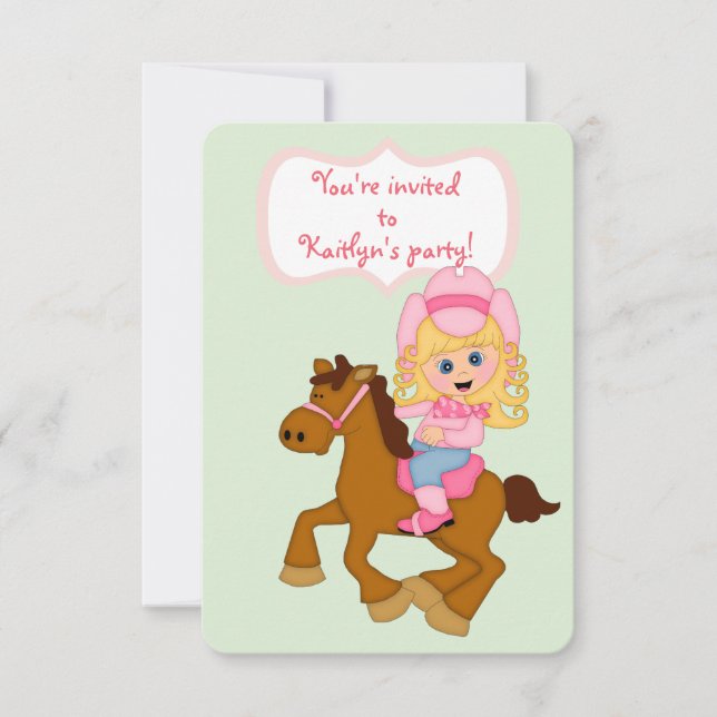 Invitación a la fiesta de cumpleaños de la niña pe (Anverso)