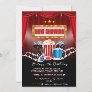 Invitación a la fiesta de cumpleaños de la noche d