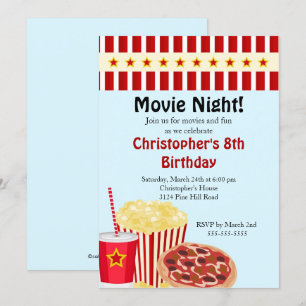 Invitación a la fiesta de cumpleaños de la noche d