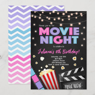 Invitación a la fiesta de cumpleaños de la noche d