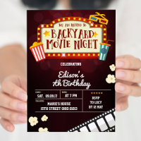 Invitación a la fiesta de cumpleaños de la noche d