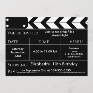 Invitación a la fiesta de cumpleaños de la noche d
