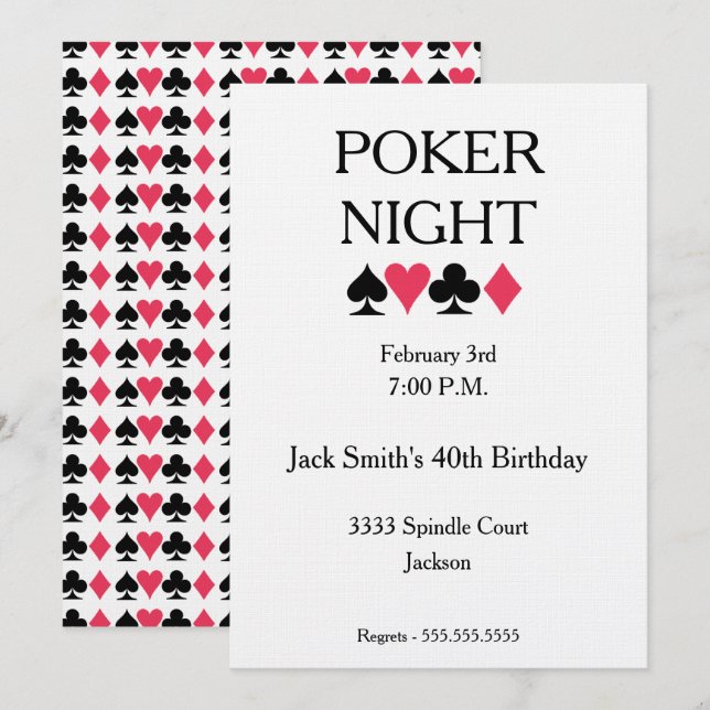 Invitación a la fiesta de cumpleaños de la noche d (Anverso / Reverso)