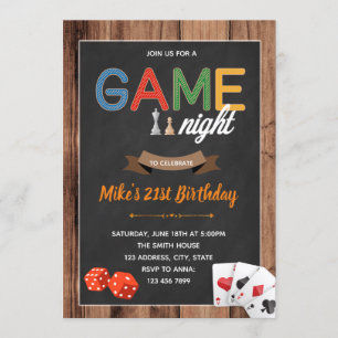 Invitación a la fiesta de cumpleaños de la noche d