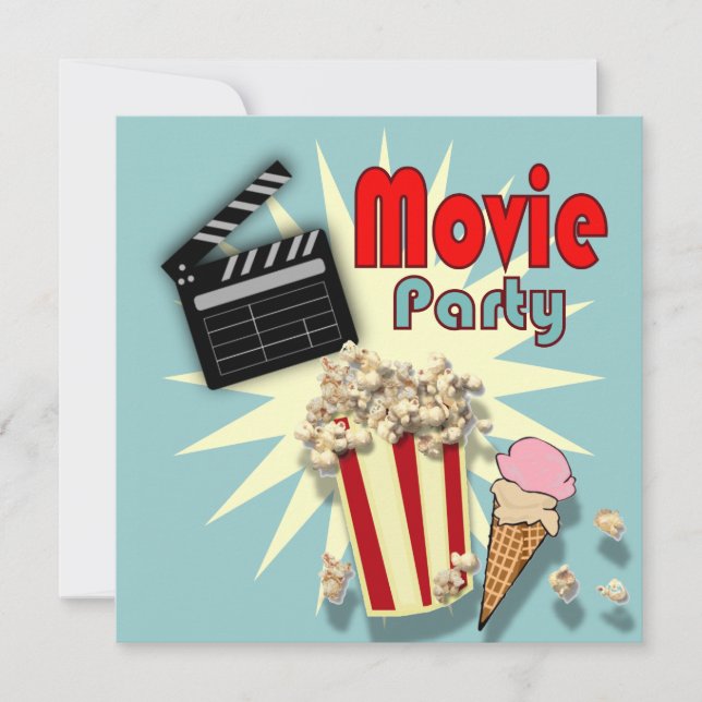 Invitación a la fiesta de cumpleaños de la películ (Anverso)