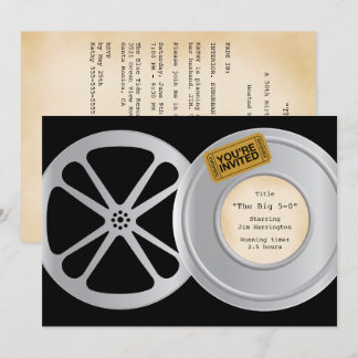 Invitación a la fiesta de cumpleaños de la películ