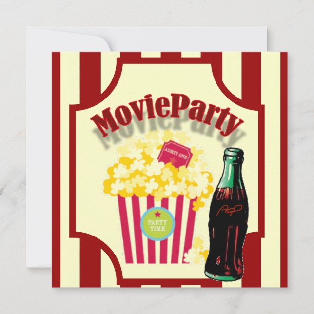 Invitación a la fiesta de cumpleaños de la películ (Anverso)