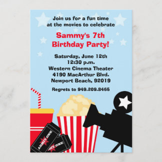 Invitación a la fiesta de cumpleaños de la películ