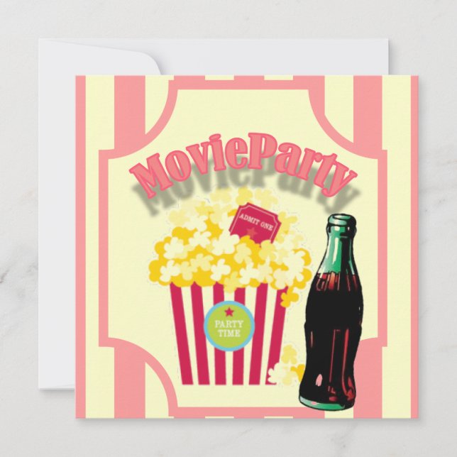 Invitación a la fiesta de cumpleaños de la películ (Anverso)
