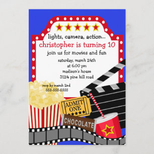 Invitación a la fiesta de cumpleaños de la películ
