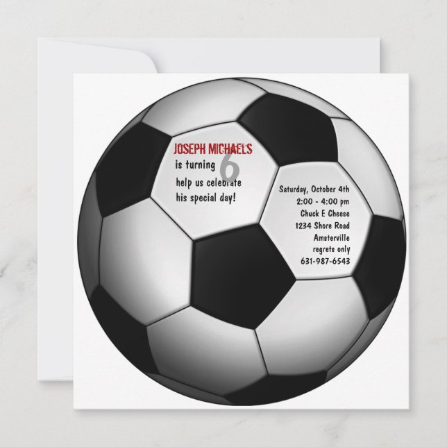 Invitación a la fiesta de cumpleaños de la pelota  (Anverso)