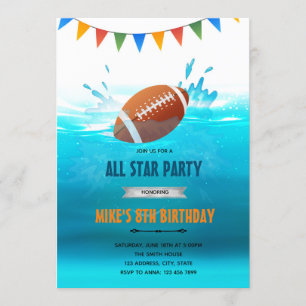 Invitación a la fiesta de cumpleaños de la piscina