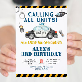 Invitación a la fiesta de cumpleaños de la policía