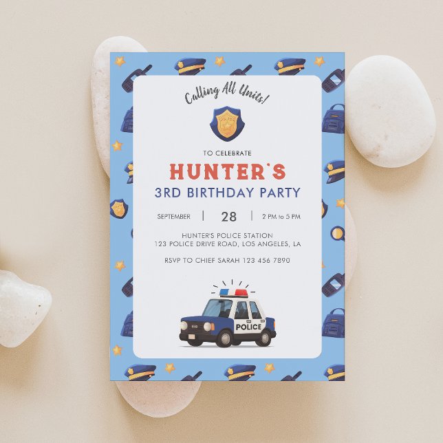 Invitación a la fiesta de cumpleaños de la policía (Subido por el creador)