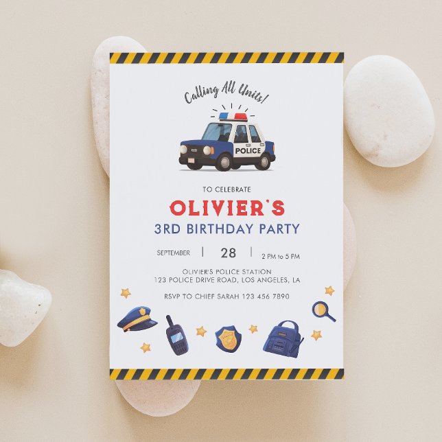 Invitación a la fiesta de cumpleaños de la policía (Subido por el creador)