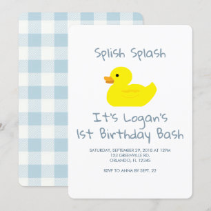 Invitación a la fiesta de cumpleaños de la primera