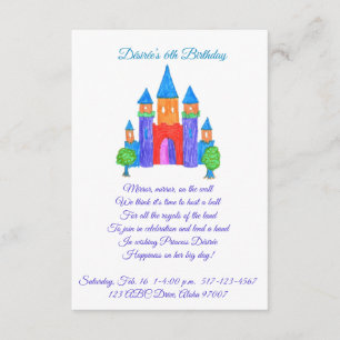 Invitación a la fiesta de cumpleaños de la princes