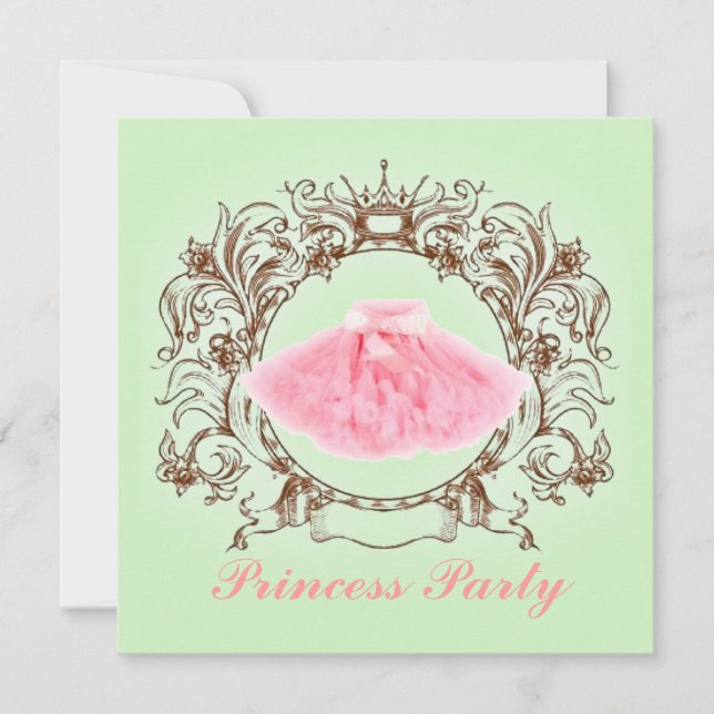 Invitación a la fiesta de cumpleaños de la Princes (Anverso)