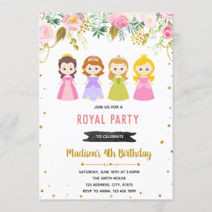 Invitación a la fiesta de cumpleaños de la princes