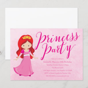 Invitación a la fiesta de cumpleaños de la princes