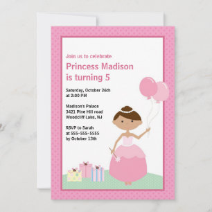 Invitación a la fiesta de cumpleaños de la princes